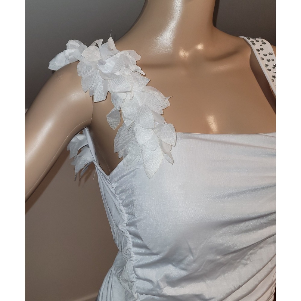 Sexy‎ Women White Small Club Stretch Party Cocktail Dress N6102 - Picture 4 of 5